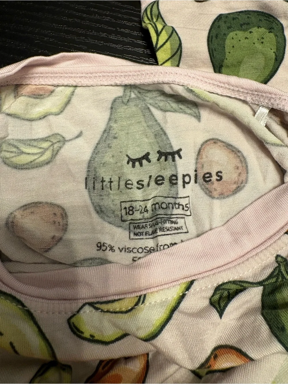 Kids Avocado Print Leggings - Pink